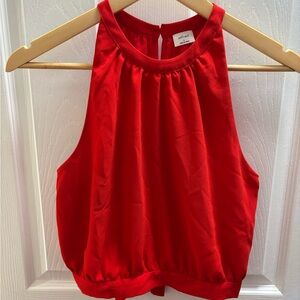 Wilfred Vibrant Red Sleeveless Blouse